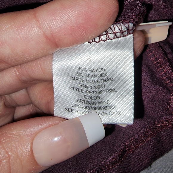 Pink Republic Womens Burgundy Long Sleeve Shirt Small - Picture 4 of 4